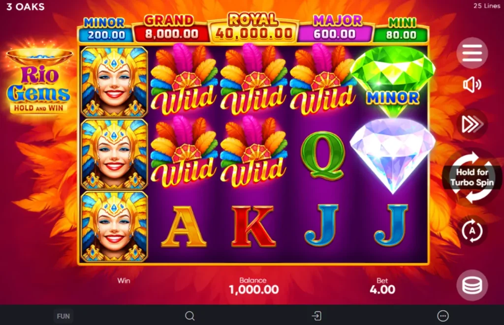 Rio Gems Hold and Win at Mate Slots Casino